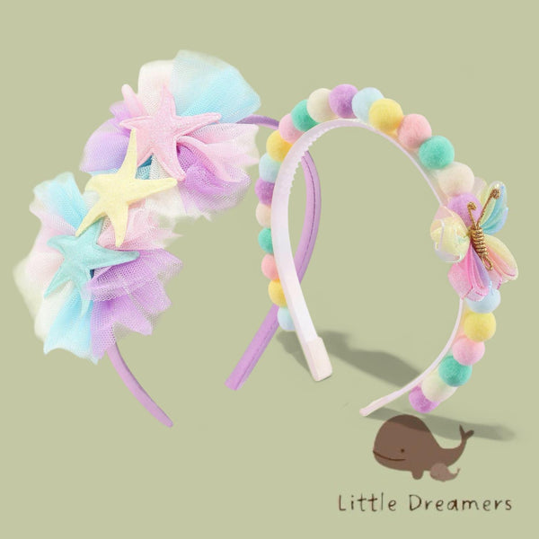 LITTLE DREAMER Unicorn Colors Cute Decorated Headband Hair Accessories for Girls