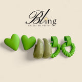 BLING 3pairs Colored Classic Drop Stud Earrings Set