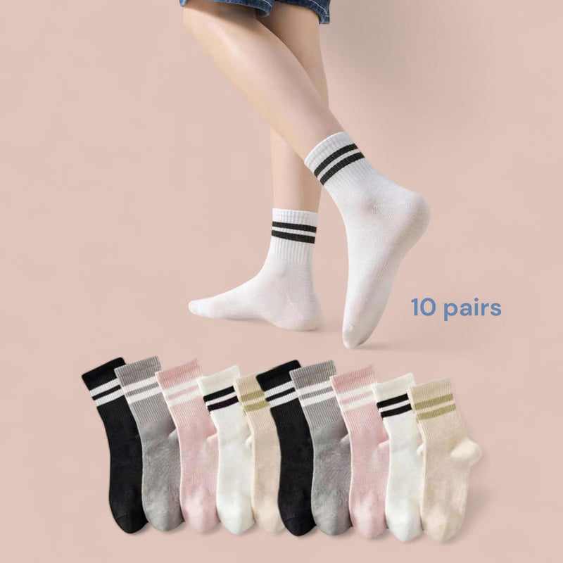 FOOTSIES 10 pairs Multi Color Ankle Socks Bundle