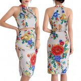 GYPSY Eastern Style Floral Printed Top Skirt Set