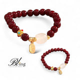 BLING Red Bead Na Fu Charm Bracelet