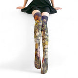 FOOTSIES Vintage Art Print Over the Knee Warm Socks