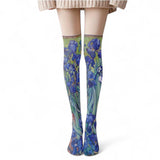 FOOTSIES Vintage Art Print Over the Knee Warm Socks