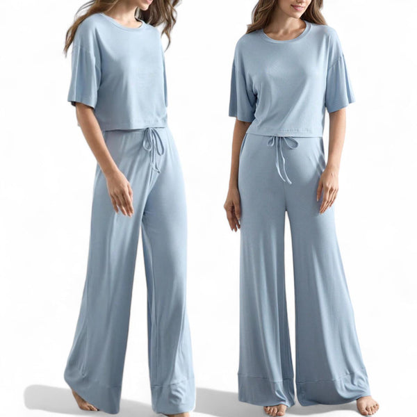 SWEET DREAMS Soft Rib Knit Lounge Pants Shirt Coords