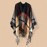 WRAP Plaid Cloak Shawl Scarf