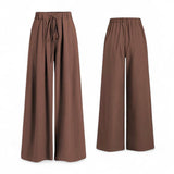 BLK Lounge Elastic Drawstring Textured Wide Leg Pants