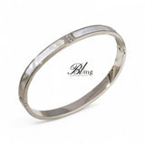 BLING Pearl Stainless Steel Minimalist Bangle Bracelet