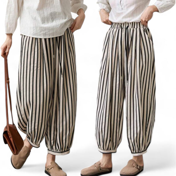 GYPSY Vertical Pinstripes Boho Loose Pants