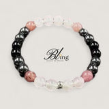 BLING Natural Stone Confidence Charm Bead Bracelet