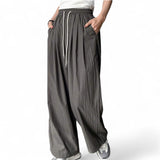 BLK Woven Wide Leg Drawstring Pants with Pockets