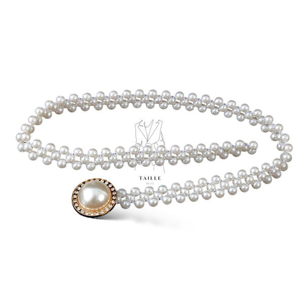 TAILLE Pearl Chain Interlocking Adjustable Dressy Belt