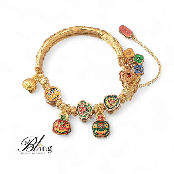 BLING Ruyi Auspicious Beast Pendant Bracelet