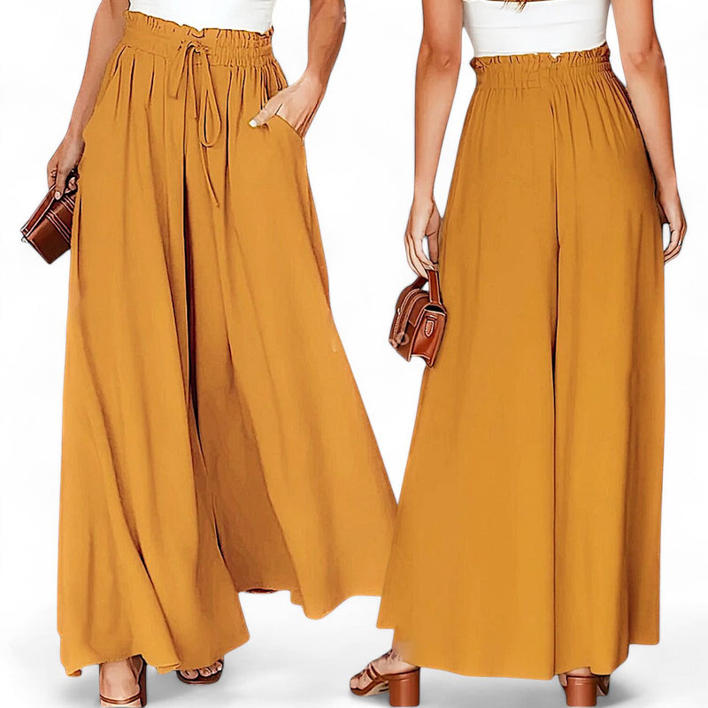 BLK Elastic Drawstring Casual Loose Wide Leg Pants