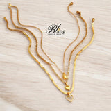 BLING 3pcs Minimalist Stainless Steel Gold Necklace