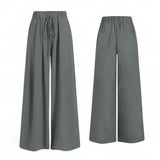 BLK Lounge Elastic Drawstring Textured Wide Leg Pants