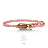 TAILLE Braided Leather Metal Buckle Skinny Colored Belt