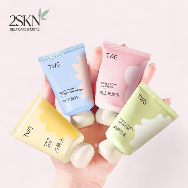 2SKN 4pcs Set Travel Size Moisturizing Fragrant Hand Cream