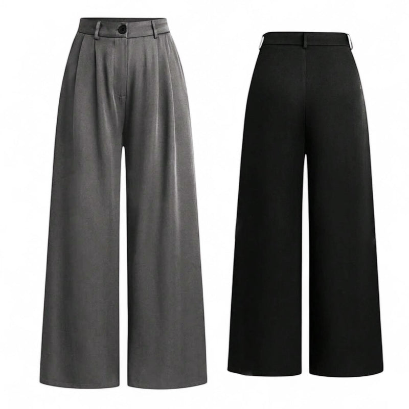 GBOSS Classic Plicated Wide Leg Business Pants