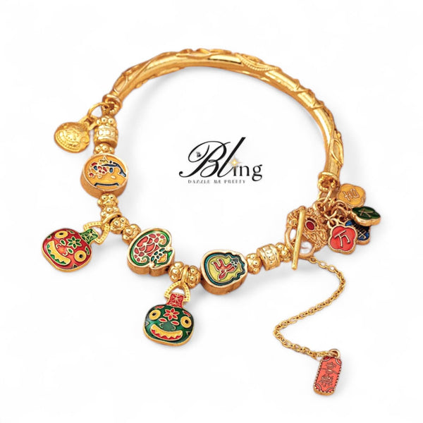 BLING Ruyi Auspicious Beast Pendant Bracelet