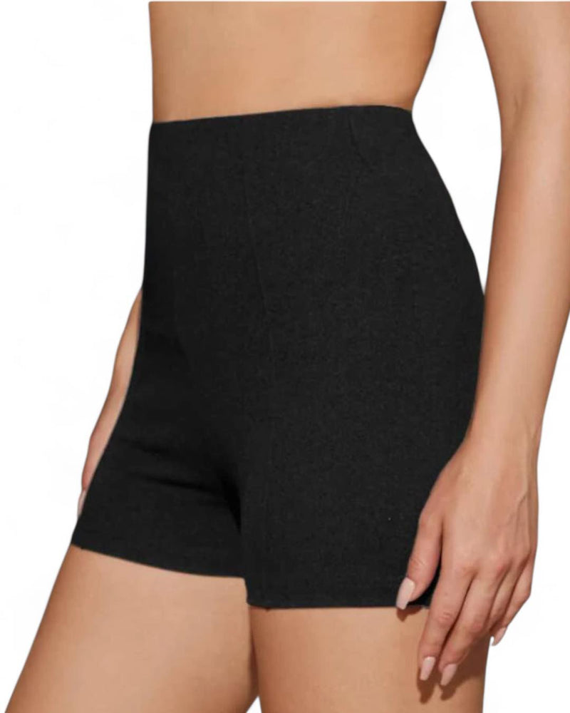 BLK High Waist Seam Detail Fitted Shorts