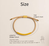 BLING 18k Plated Pendant Adjustable Cowhide Leather Bracelet