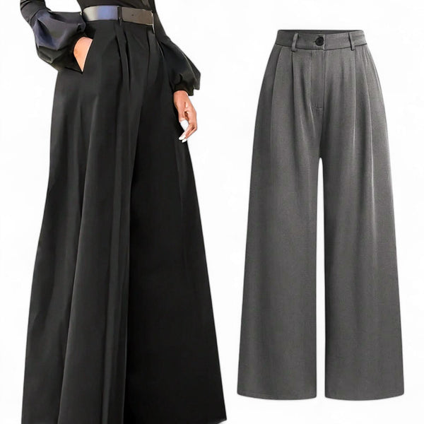 GBOSS Classic Plicated Wide Leg Business Pants