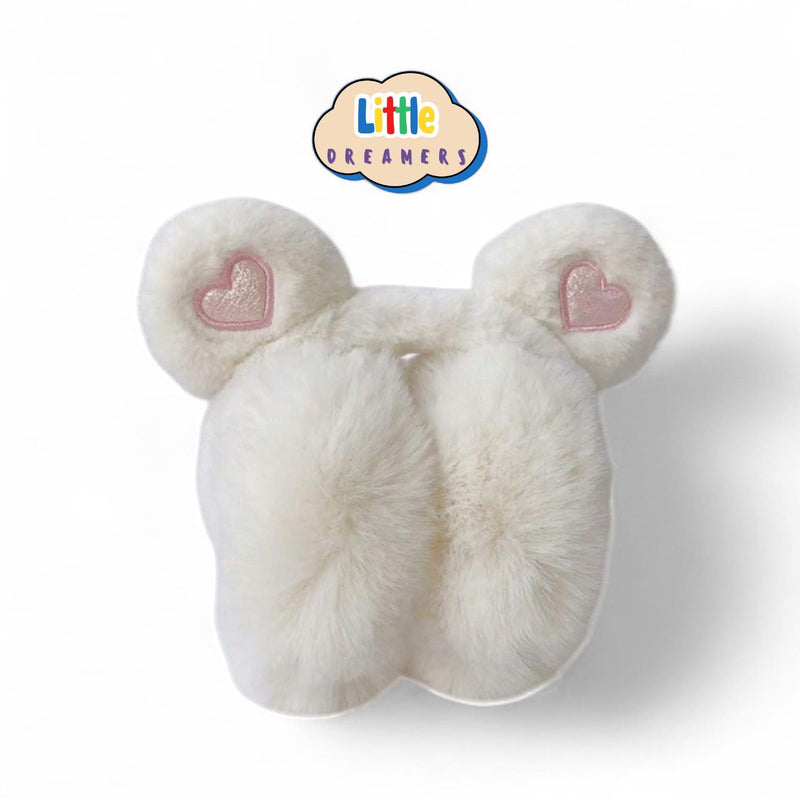 LITTLE DREAMERS Heart Ears Plush Ear Muffs for Kid