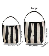 BOLSO Stripes Bucket Canvass Shoulder Hand Bag