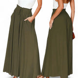 BLK Elastic Drawstring Casual Loose Wide Leg Pants