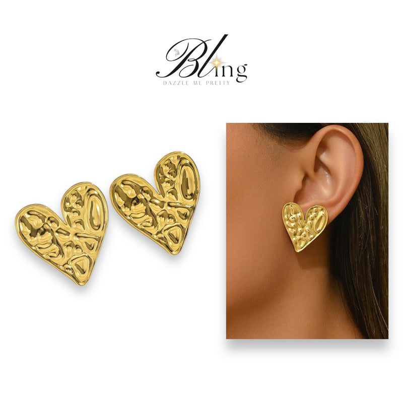 BLING Vintage Elegant Pattern Stud Pair of Earrings