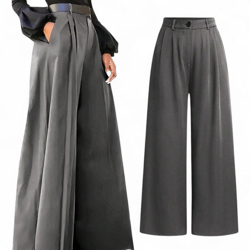 GBOSS Classic Plicated Wide Leg Business Pants