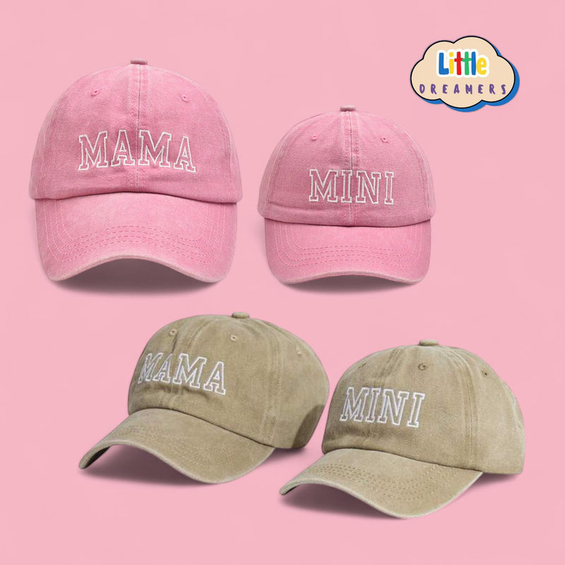 LITTLE DREAMERS 2pcs Matching Mama & Mini Baseball Cap Hat Set