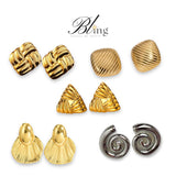 BLING Vintage Elegant Pattern Stud Pair of Earrings