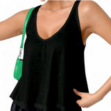 BLK V Neck Loose Camisole Casual Top