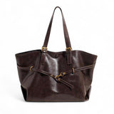 BOLSO Vintage Large Leather Commuter Tote Bag