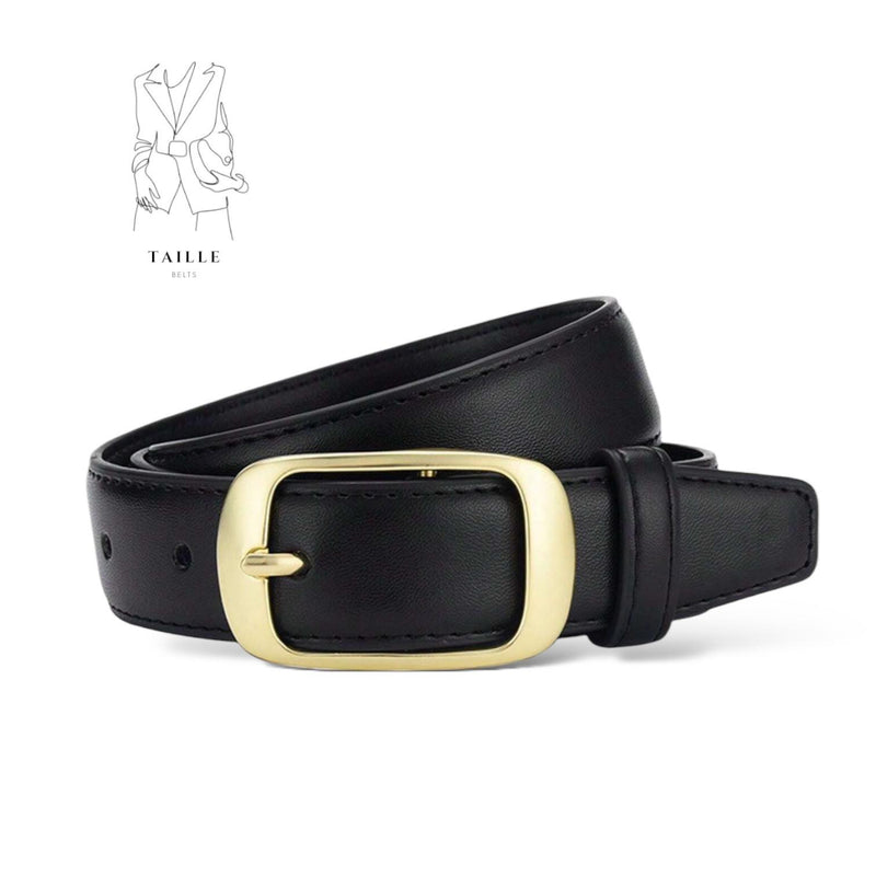 TAILLE Classic 1.1” Metal Buckle Classic Leather Waist Belt