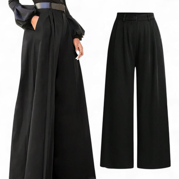 GBOSS Classic Plicated Wide Leg Business Pants