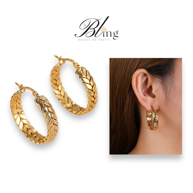 BLING Mini Hoops Vintage Classic Pair of Earrings