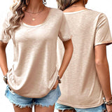 BLUSA Contrast Shiny Piping Textured Semi Sheer Tee Top