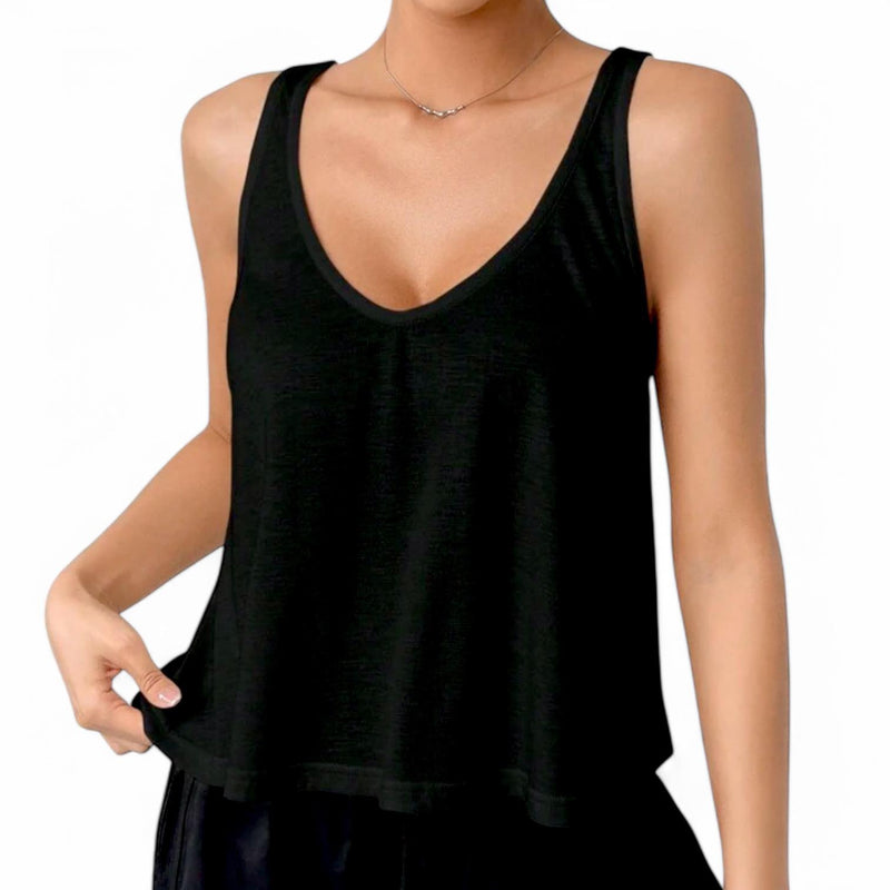 BLK V Neck Loose Camisole Casual Top