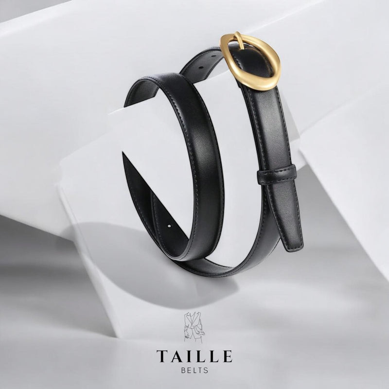 TAILLE 2pc Set Bespoke Buckle Classic Leather Belt