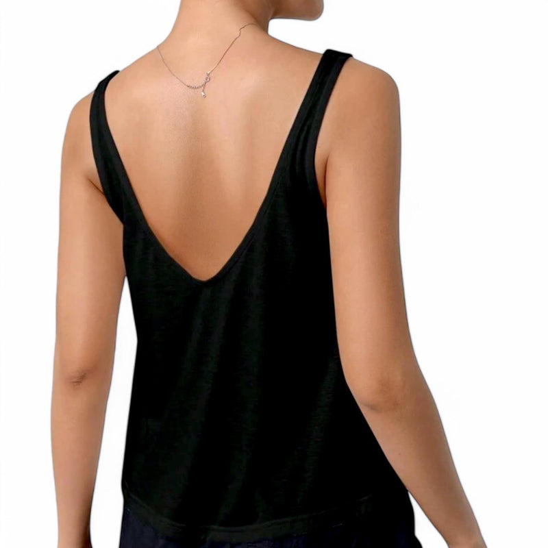 BLK V Neck Loose Camisole Casual Top