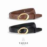 TAILLE 2pc Set Bespoke Buckle Classic Leather Belt