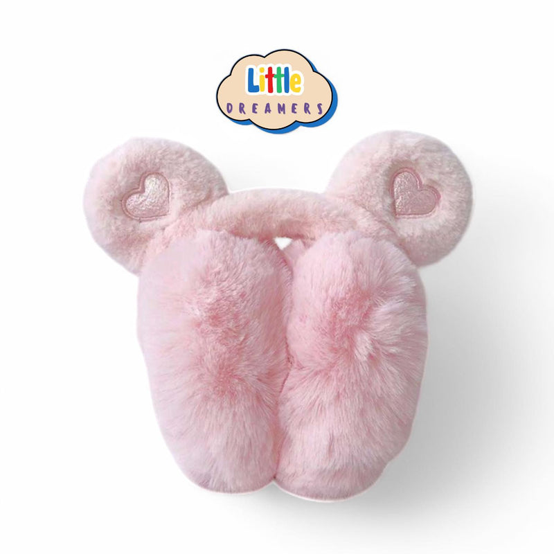 LITTLE DREAMERS Heart Ears Plush Ear Muffs for Kid