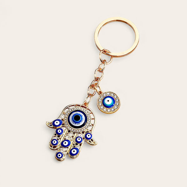 BLING Pink Evil Eye Charms Cute Keychain Set