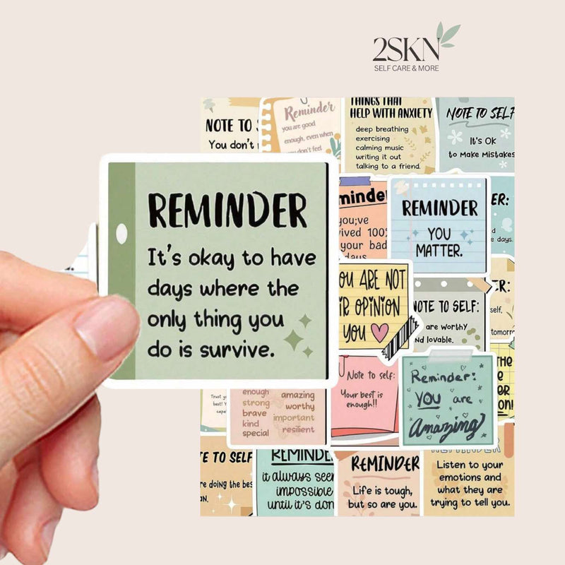 Self Remind Sticker 2SKN 50pcs Self Love Reminder Note Stickers – Indiana Jane MNL