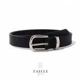 TAILLE Classic Silver Buckle Slim Belt