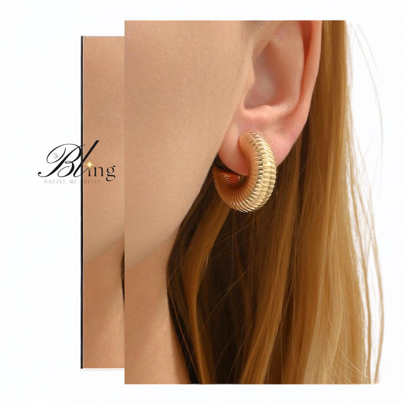 BLING 3Pairs Gold Elegant Classic Earrings Set