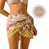 GYPSY Swim Full Print Beach Cover Up  Wrap Skirt