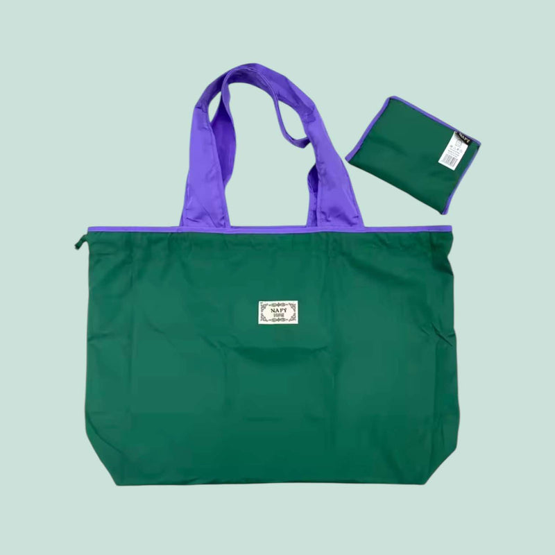 BOLSO Funky Color Oversized Nylon Foldable Shopper's Tote Bag